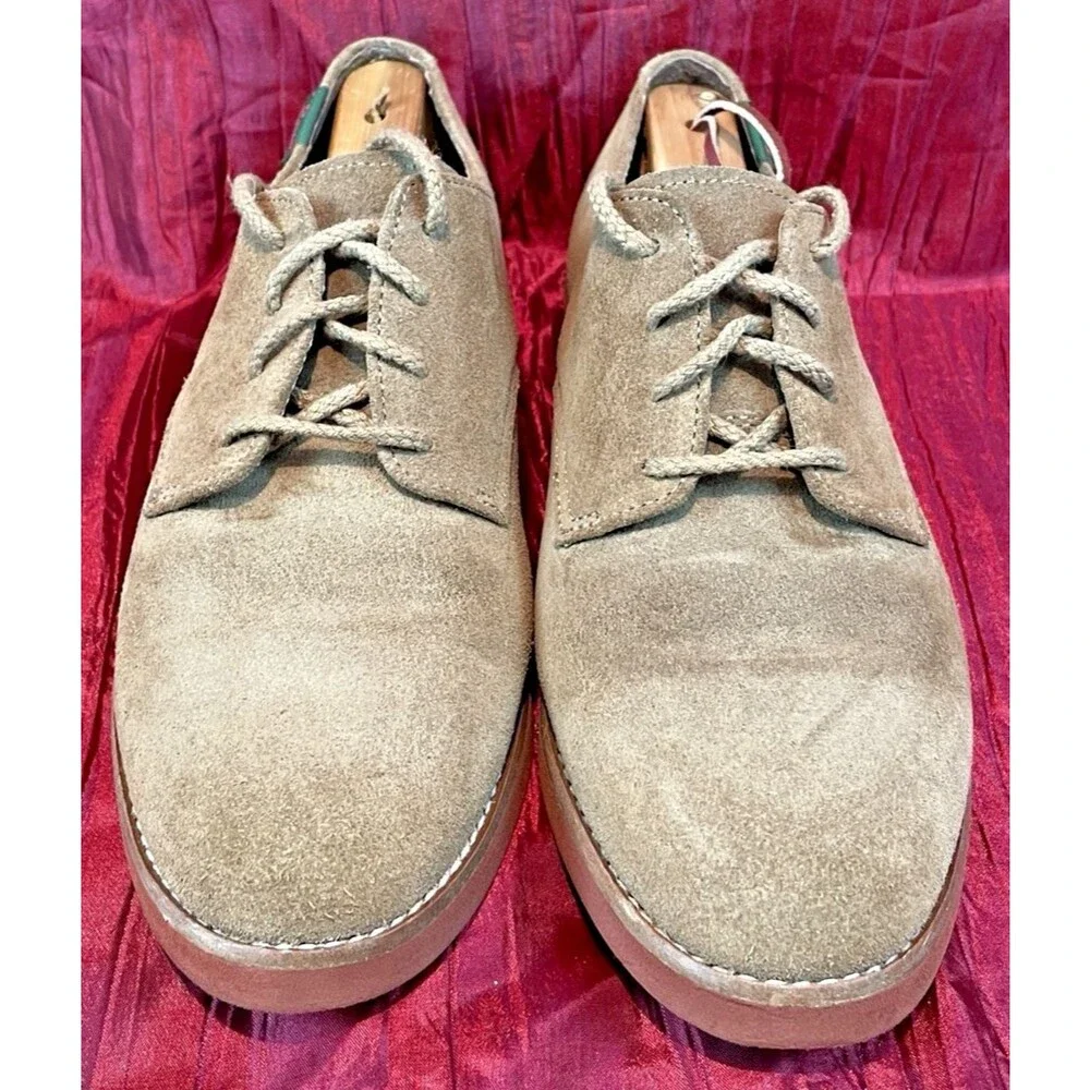 Mens G. H. Bass Tan Suede Nubuck Preppy Oxford Shoes sz 9M